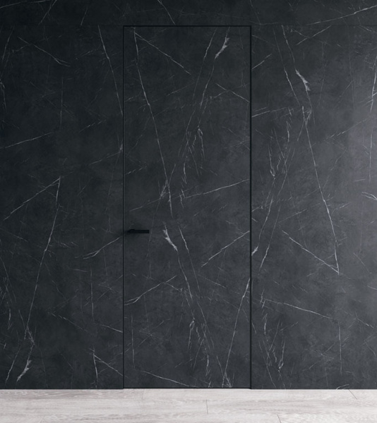 NVISIBLE STANDART(ПРЯМОЕ ОТКРЫВАНИЕ) 42 ММ ПОД ПОКРАСКУ АЛЮМИНИЕВАЯ КРОМКА ЧЕРНЫЙ1 ДГ 